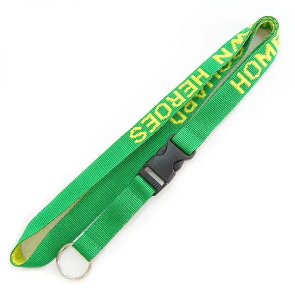 Wholesale Personalised Custom Double Sided Embroidery Jacquard Woven Logo Lanyard for Promotion photo-4