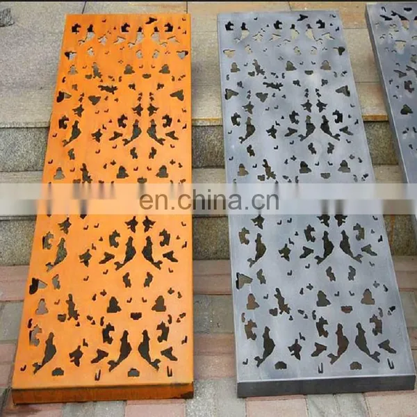 Customized High Quality Laser Cutting Corten Rusted Steel Screen photo-6