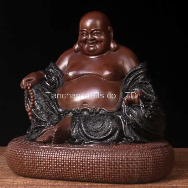The Antique Fat Buddha Statue Buddha Shown Smiling With Big Belly photo-5