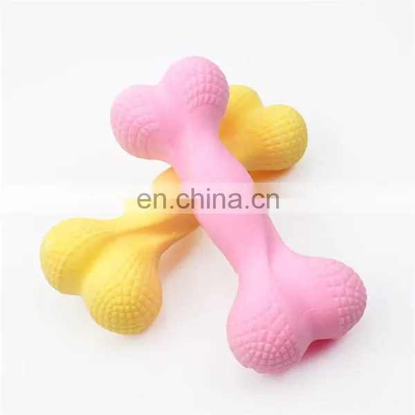 Eco-friendly Milk Flavored Pet Teeth Cleaning Chew Bone TPR Dog Toys photo-4
