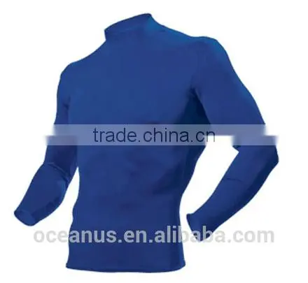 100% Poly Knit Mens L/S Stand Collar T Shirts photo-2