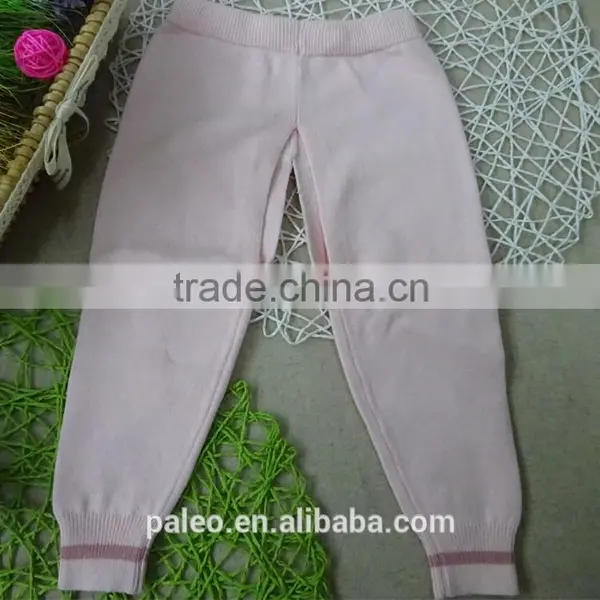 OEM Service Cotton Knitted Pattern Baby Warm Trousers for Autumn