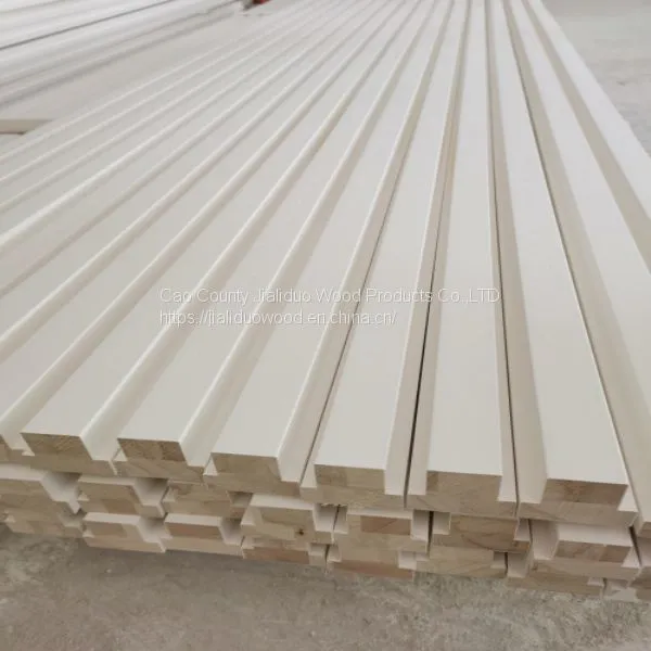 Manufacture Directly Poplar Wood Shutter Composites Components/ Paulownia Real Wood Shutter Components photo-3