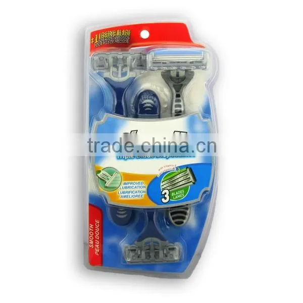 Hot Sell Triple Blade Shaving Straight Razor Stainless Steel Blade photo-5