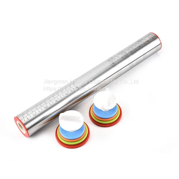 Adjustable Rolling Pin With Thickness Rings Measurement Pastry Rolling Pin for Baking Cookie Dough Roller Pizza Pastry photo-4