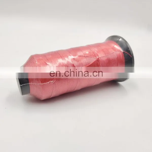 630D/2 Jueqi Factory Sale PET Dyed High Tenacity Sewing Thread Red photo-4