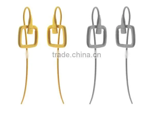 Plain Silver Square Shaped Earrings