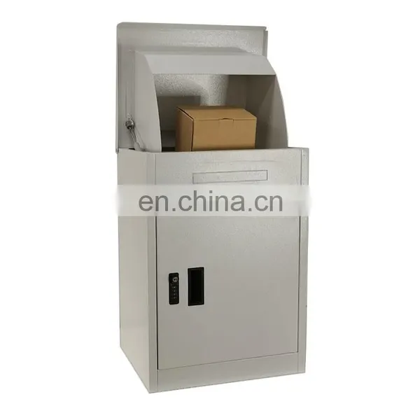 Outdoor Stainless Steel Metal Post Safe Private Home Parcel Box For Letter Mail photo-5