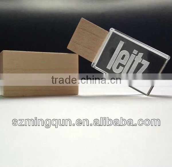 Special Wooden Crystal USB Pendrive With Differnet Shapes Crystal 3D photo-4
