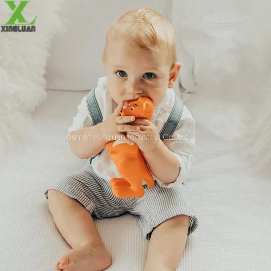 Baby Teething Toy Natural Rubber Squeaky Squeeze Toy Aid Children's Sensory Development Toy photo-2