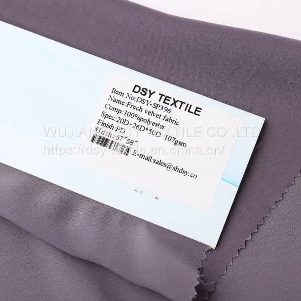 Frech Velvet Fabric High Density Good Quality French Velvet photo-4