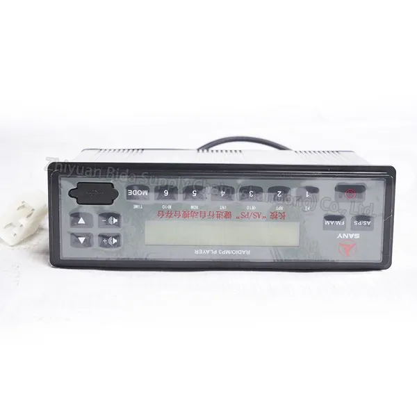 Original SANY Excavator Parts 60197594 Radio MP3 Player With USB Port for SANY 485 Sy500 Sy550 Excavator