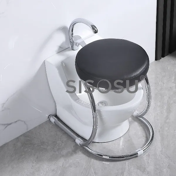 WU12 STEPEASE WUDU BASIN MINI (WITH ROUND CHROME STOOL)