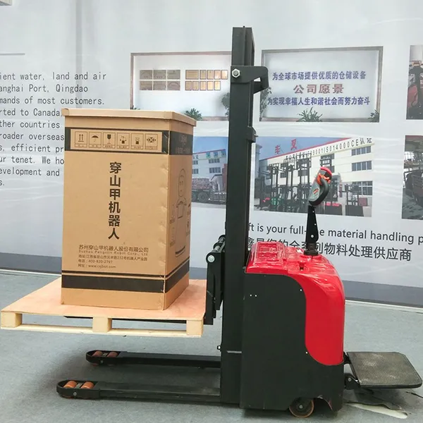 2T 3.5m Electric Stacking Truck New Steel Pallet Stacker With Adjustable Lifting Forks Walking Stand-On Type for Hotels photo-5