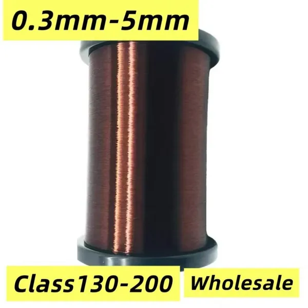 WanZhou EIW 220V 500m Single-Core Solid IP20 Copper Clad Aluminum Enameled Round Wire 12-22 AWG 50-100C Heating Electrical photo-5