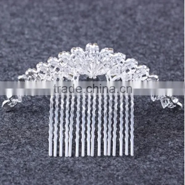 2015 Fashion Design Crystal Rhinestone Bride Crown Beautiful Crown for Women photo-3