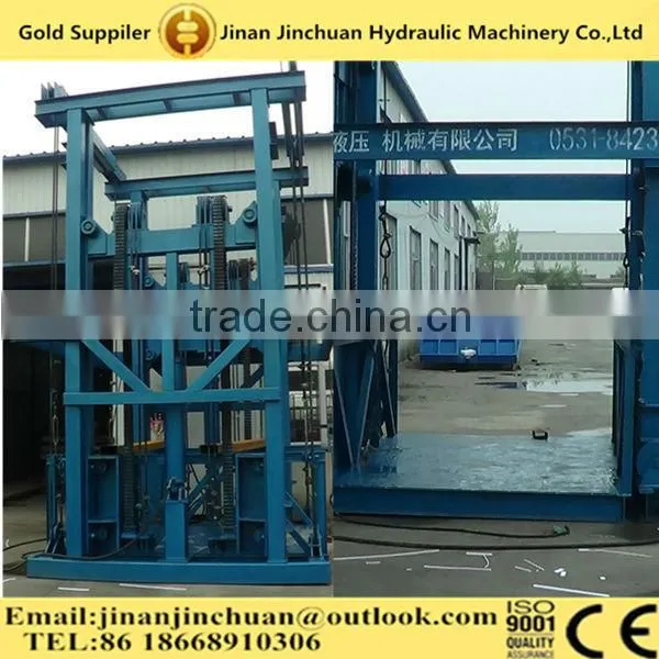 Warehouse Used One Floor to Second Floor Hydraulic Guide Rail Cargo Lift for Sale photo-6