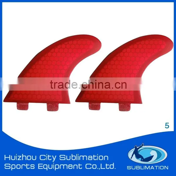 High Maneuverable Fcs/Future Quads Fin, Durable and Economy Epoxy Resin Fiberglass Honeycomb Side Fin, Wooden Rear Fin photo-2