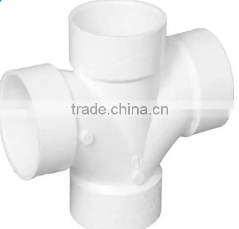 150mm Plastic Pvc Pipe Double Tee,cross,elbow for Drian , Customized Processing of Plastic Parts photo-2
