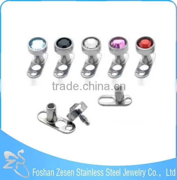 Body Piercing Jewelry Titanium Crystal Dermal Anchor Piercing Jewelry photo-4