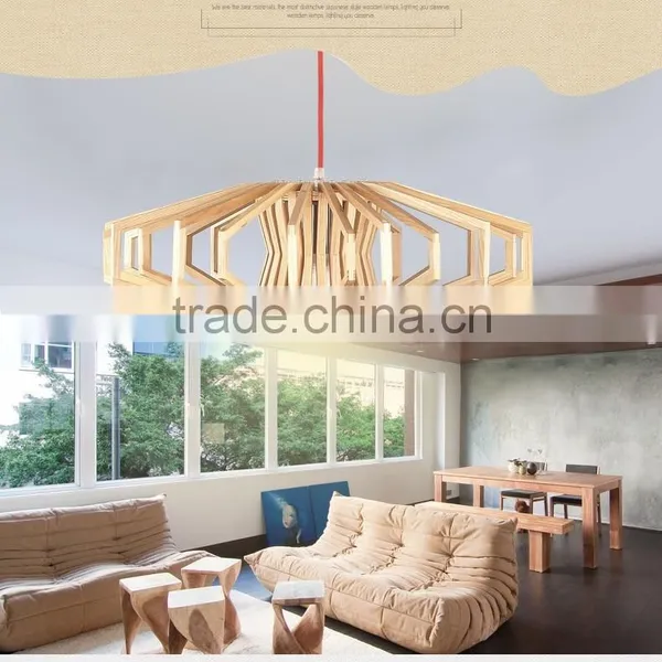 Wooden LED Pendant Light JK-8005B-05 New Designer Lighting Decoration Wooden Pendant Lamp photo-2