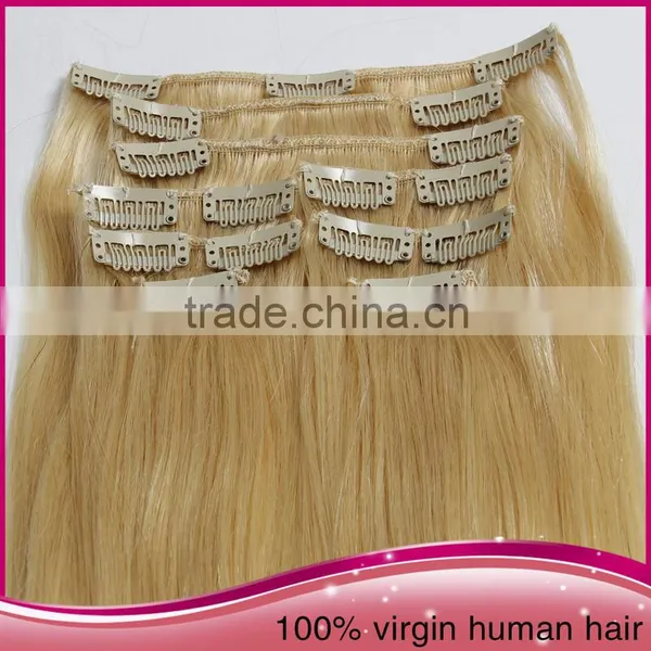 2015 Fashion Clip In Hair Remy Straight Unprocessed Brazillian Human Hair photo-6