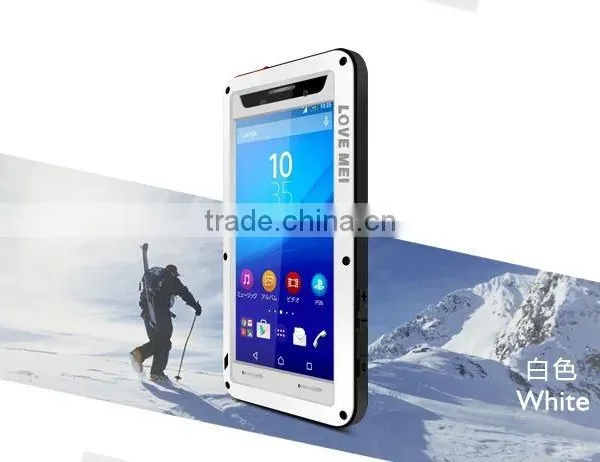 Original Love Mei Waterproof Case For Sony Xperia m5 Shockproof Metal Powerful Gorilla Glass Hybrid Phone Cover Case TB-0151 photo-2