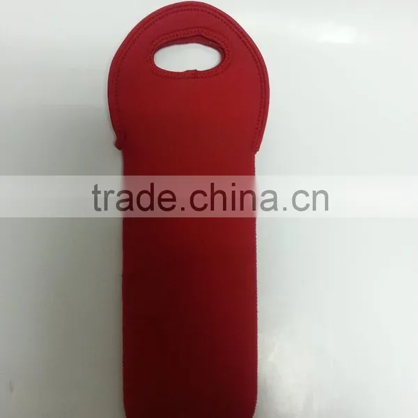 Red Neoprene Bottle Cooler Holder,1 Bottle Beer Carrier photo-2