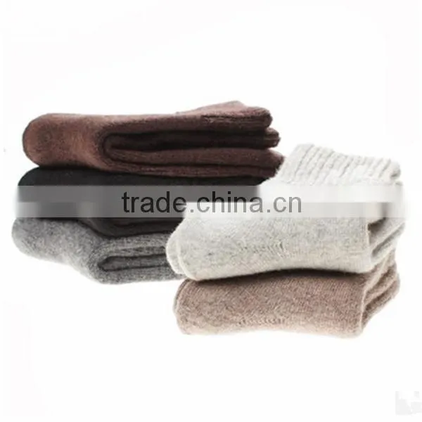 Haining Double Cylinder Imported Wool High Quality Custom Logo Angora Socks for Men