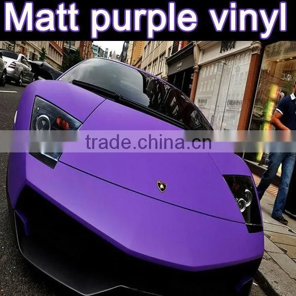 Matt Vinyl Sticker With Air Free Bubbles 1.52*30m, Matt Purple Wrap Film photo-2