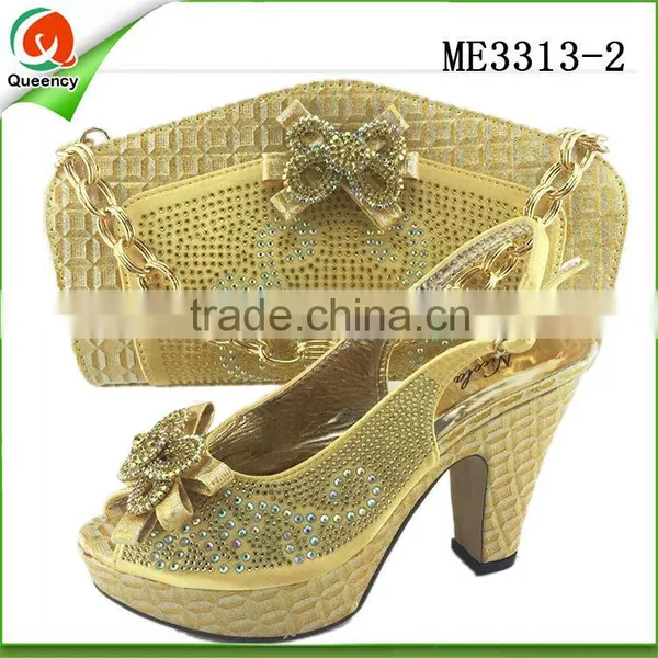Fashion Ladies Italian Shoes and Bag to Match Women Wedge Shoes and Clutch Bag Purses Bag photo-3