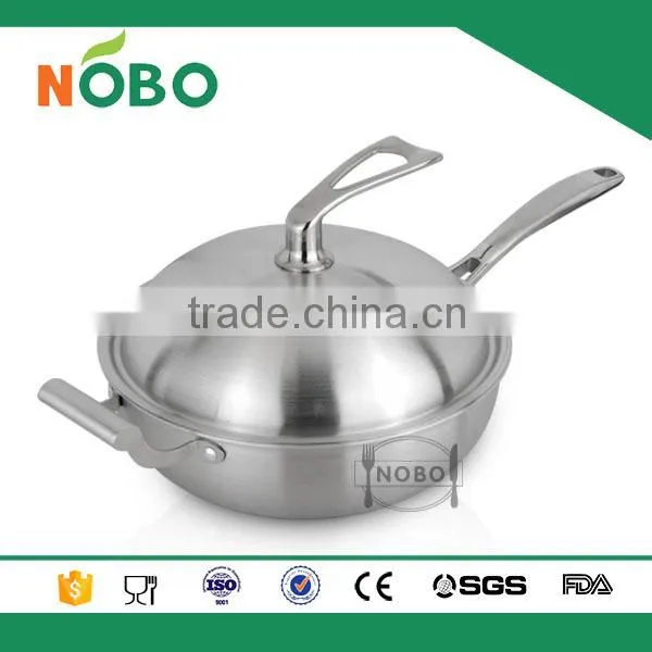 High Quality 3 Layers Stainless Steel 304 Non-stick Frying Pan With Lid Quality Choice photo-4
