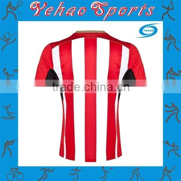Red White Striped v Ncek Soccer Jersey photo-2