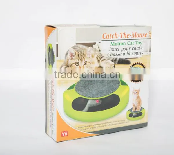 Cat Scratcher Catch the Mouse Round Turnable Cat Toy Pet Toy photo-4