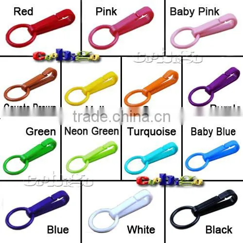 Gloves Hook Plastic Buckles Snap Hook With O-Ring #FLC078-B/(Mix-s)