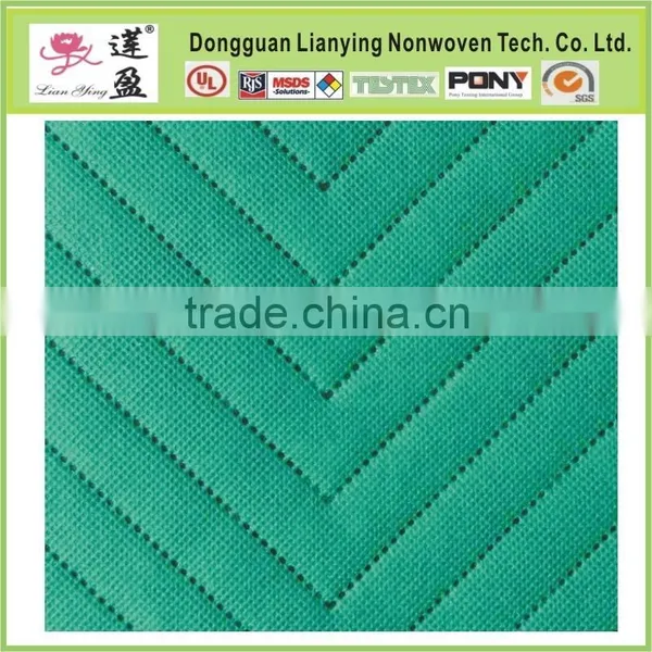 100% Polyester Ultrasonic Quilting Linen Fabric for Sofa photo-4