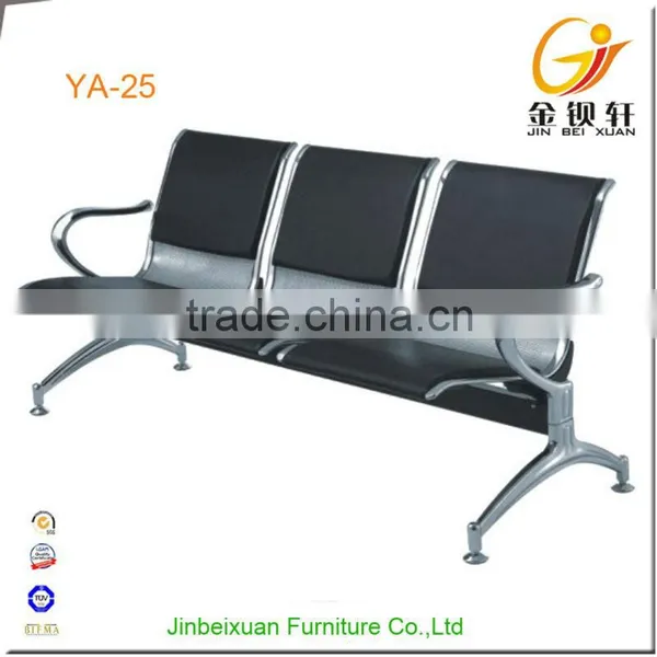 Commercial Furniture three-seat leather cushion waiting chair