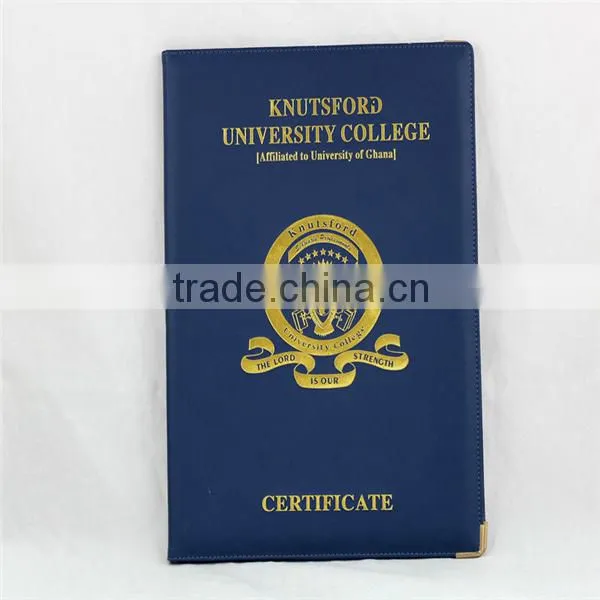 Top Quality Leather Material Diploma Holder Promotional Diploma Holder Custom Diploma Holder With Custom Hot Stamped Logo photo-4