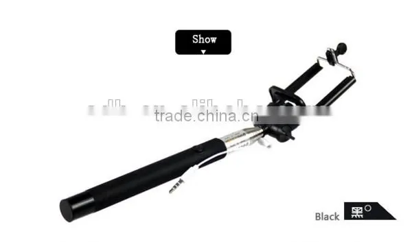 Wired Selfie Stick Portable Extendable and Foldable Monopod Cable Z07-5S (Fluted Tube)