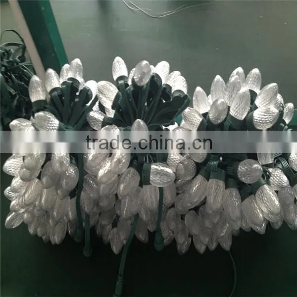 Purple Christmas Lights /Commercial C9 LED Faceted Light Set-Warm White/ Strawberry Lamp photo-3