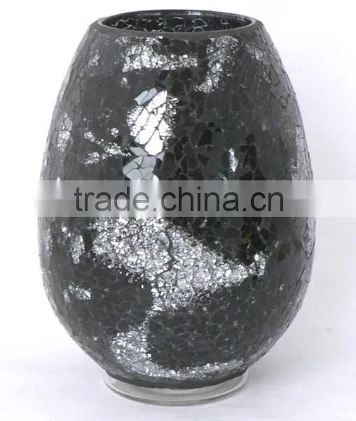 Black Mosaic Vase