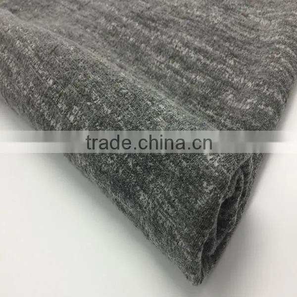 Fashionable Grey Soft Warp Thick Needle Knitted Fabric