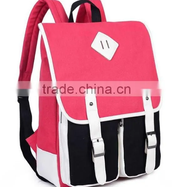 2015 New Fashion Blue Canvas Backpacks Wholesale photo-2