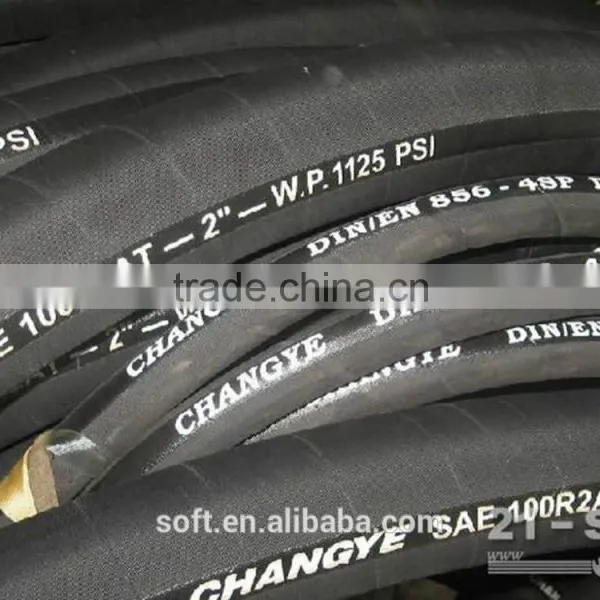 SAE100 R2AT Steel Wire Braided Reinforced Hydraulic Rubber Hose photo-5