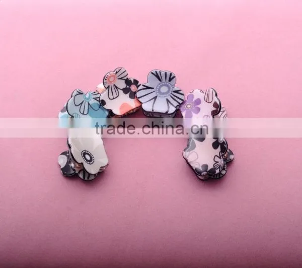 >>>2016 Top! YIWU T&J Fashion Korean Style Lady Kids Plastic Multicolor Women Small Hair Claw/ photo-2
