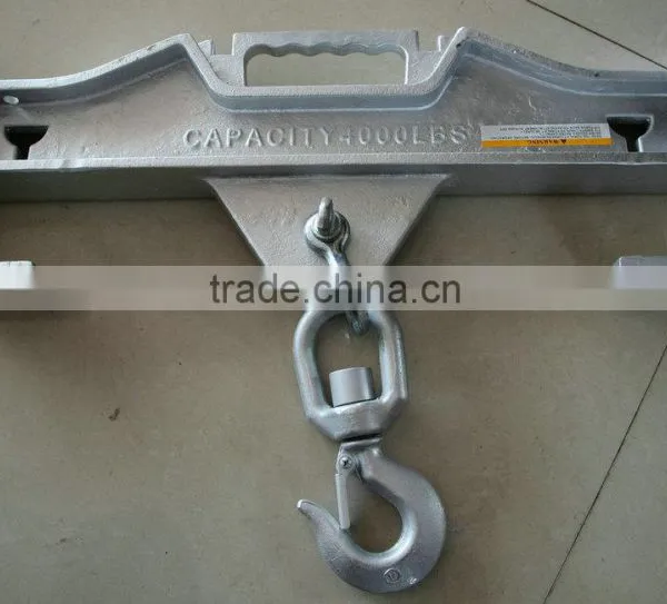Forklift Lifting Hook, Double Fork, Single Swivel Hook, 4000 Lb., Fork Pocket Size 2-1/2" H x 6-3/4" photo-2