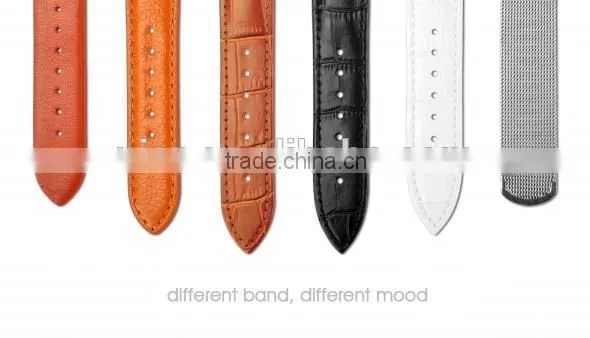 Multi-straps Classic Style Noble and Elegant Android Bluetooth Smart Watch With Italian Calfskin Leather Strap photo-2