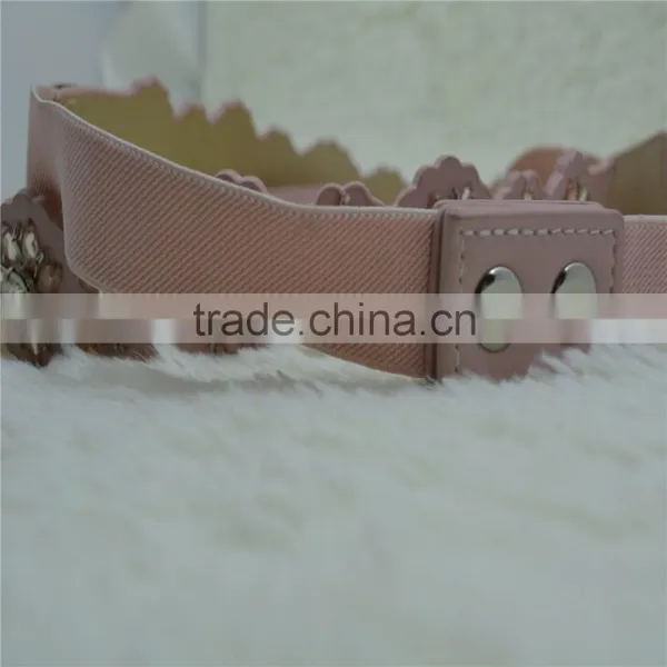 Elastic Rhinestone PU Leather Garment Dress Belt for Women photo-5