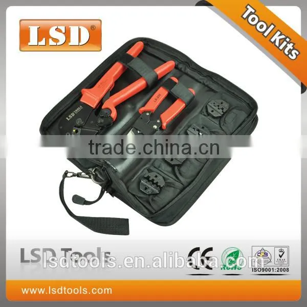 Terminal Crimping Tool+cable Cutter+replaceable Dies in a Bag,Hand Tool Set AP-K30J