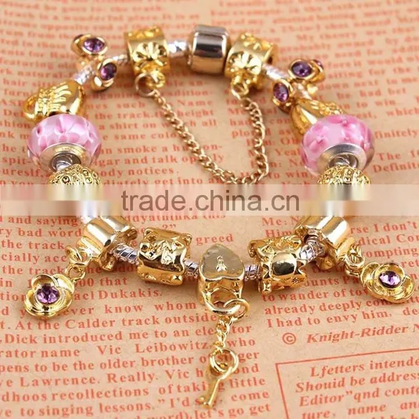 2015 Fashion Newly Developed Silver Snake Chain Customizable 925 Bracelet With European Beads photo-6